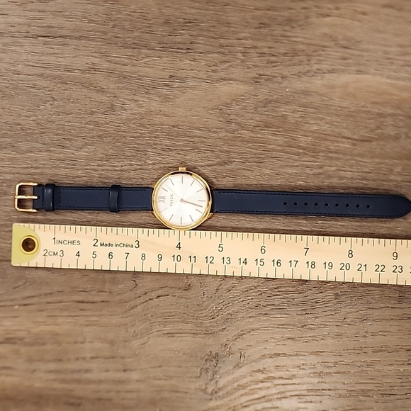 Fossil Bq3300 Suitor Three-hand Rose Gold & Navy 36mm Unisex - Picture 11 of 11